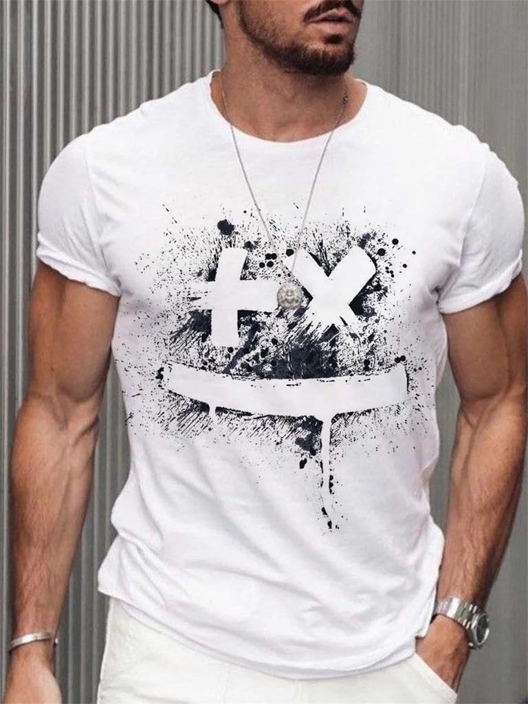 Herren T-Shirt Retro 3D Print Kurzarm Sommer Tops T-Shirt Casual Fashion Street T-Shirt Vintage Herren Kleidung
