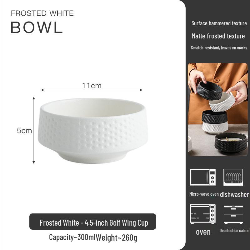 Japanese Frosted Ceramic Salad Bowl - High-End, Creative Deep Plate for Western Dishes, Pasta, or Soup.