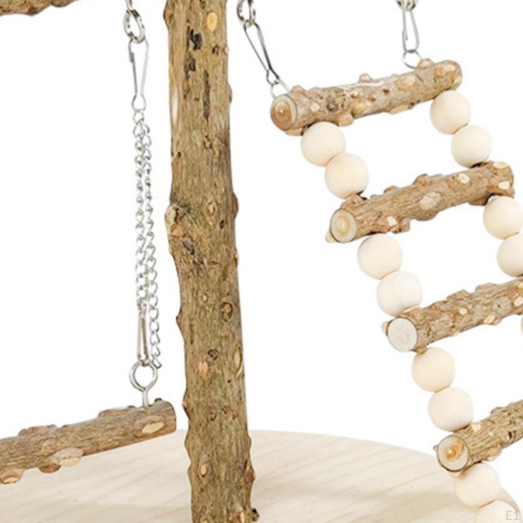 Деревянный окунь для попугая, игровая площадка для птиц, игрушечная платформа с аксессуарами для птичьей клетки для попугаев