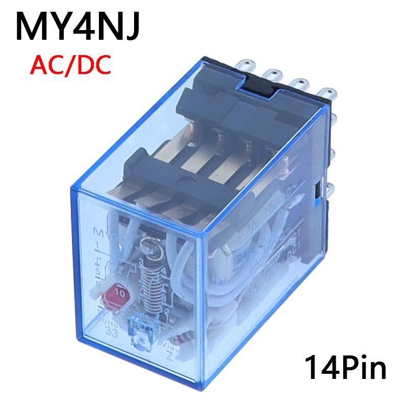 1PCS MY4 General Purpose Relay 4pdt,14pins Relais DC 12V/ 24V /110V 220V Relay MY4 Switch