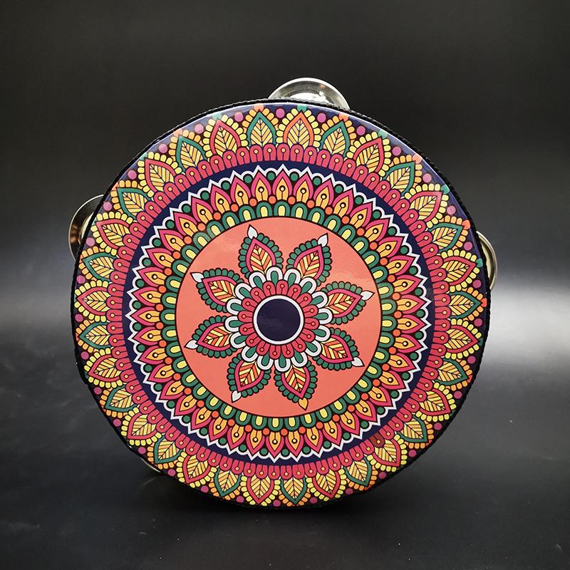 6-Inch Dunhuang Style Tambourine: Ancient Performance Hand Drum & Orff Instrument