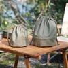 Durable Outdoor Tissue Box Canvas Tissue Storage Box Waterproof Drawstring Bag  Travel Accessories