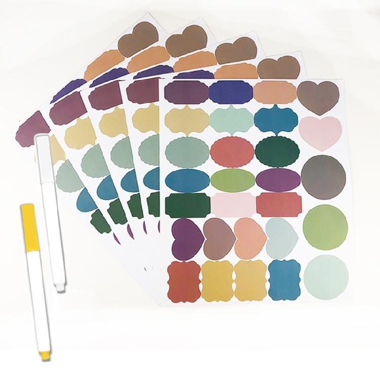 280Pcs Reusable Removable Chalkboard Labels Sticker In Various Shape and Color for Household and Office Labeling Needs