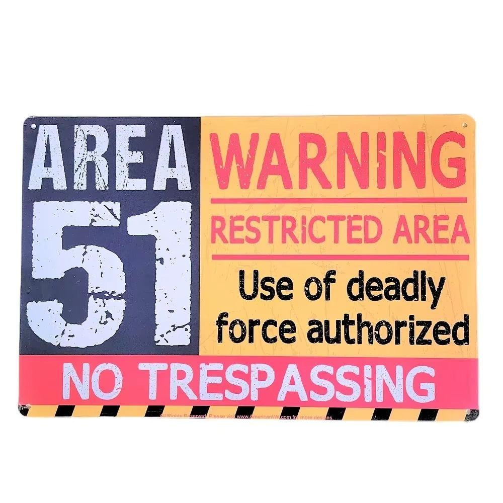 Retro Horror Comedy Metal Sign - No Entry Warning Plaque 20x30cm for Home Garage Bar Decor