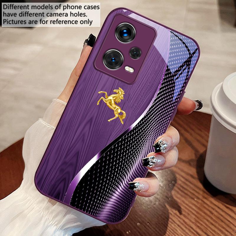 Wood Grain Golden Horse For Redmi Note 10 10T 11 12 13 14 11T 11S 12 14 Pro Plus A4 14C A3 A3x K40 Gaming Tempered Phone Case