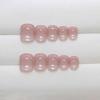 24 Pcs Glossy Full Cover False Nail Elegant Stick On Nail French Tip Press On Nail Reusable Artificial Acrylic Nail