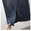 Dimanaf 2025 Plus Size New Spring Denim Skirts Women A-Line Fashion Loose Blue Skirt High Waist Vintage 5XL