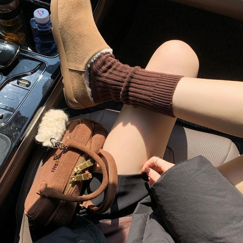 Plush plush shoes to keep warm one pedal and half tow snow boots women s autumn and winter cotton shoes 35 4349₽