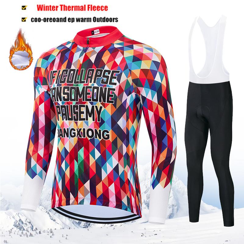 Pro Team Winter Thermal Fleece Cycling Jersey Set Long Sleeve Bicycle Clothing MTB Bike Wear Maillot Ropa Ciclismo Cycling 2026