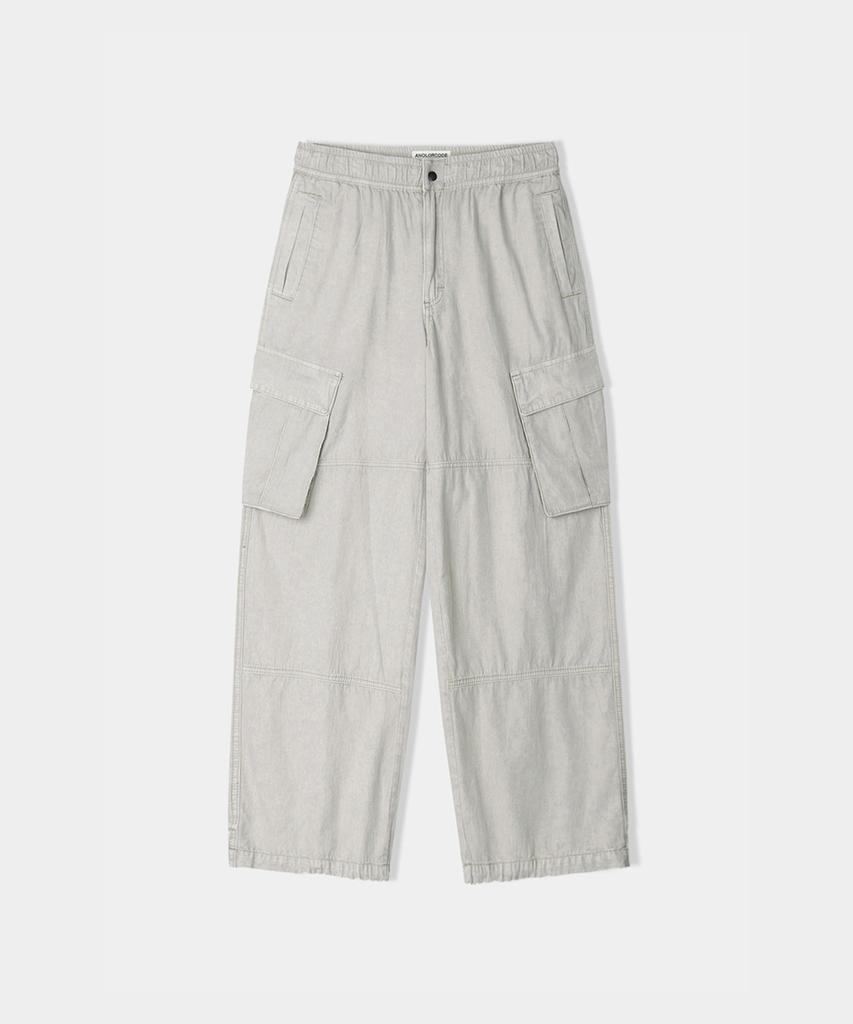 Eoneolleokodeu Garment Dyed Banding Pants (Off-White)
