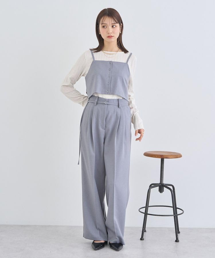 Music Sweater Front and Back Gray [Earth & Ecology] Vest, 2-Way Bustier, Women's,