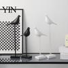 Sophisticated Bedside Table Ornaments Black & White Bird Figurine, Minimalist Modern Art Sculpture for TV Stylish Shelf Decor Bookcases Cabinet