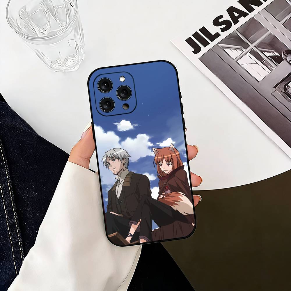 

S-Spice and Wolf Anime Phone Case Silicone Soft For IPhone 17 16 15 14 13 12 11 X XR Plus Pro Max Plus iPhone16plus