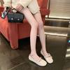 Spring Doudou shoes women's beaded one-pedal single shoes flat bottom trend round head small fragrant wind shallow mouth
