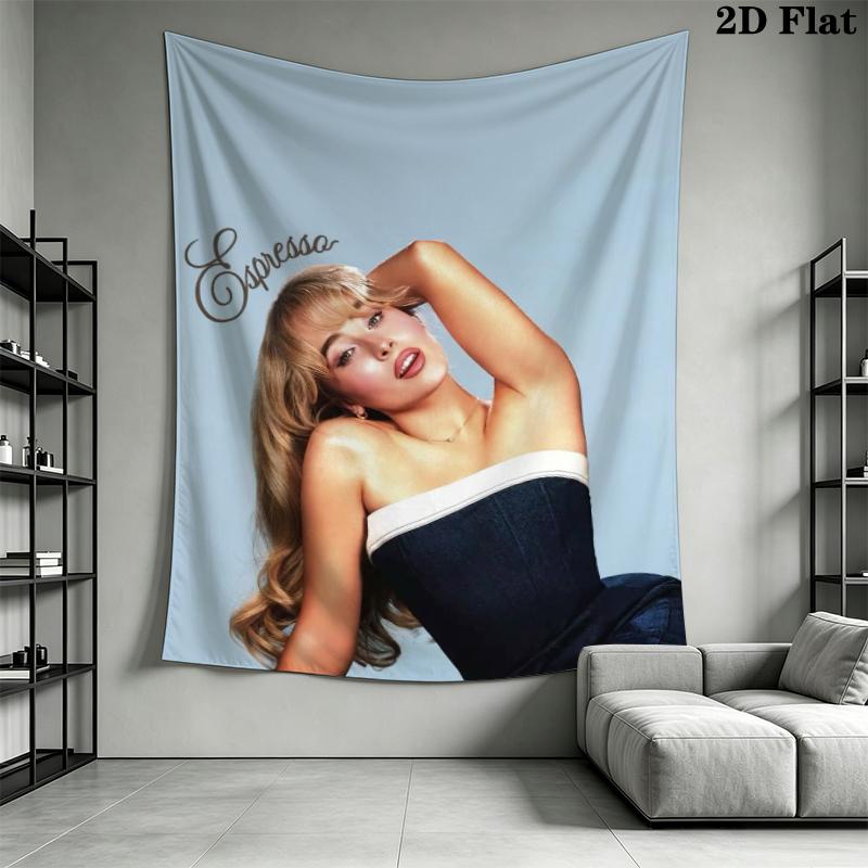 Sabrina Carpenter Wall Tapestry Aesthetic Wall Hanging Printed Fabric Blanket Decorative Tapestries for Bedroom Living Room Home Decor