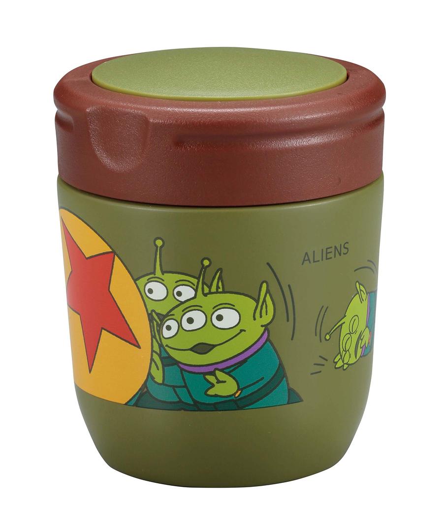 Captain Stag Disney Pixar Soppburk Matbehållare 280ml Dubbel Vakuumvägg Värmebevarande och Kylbevarande Toy Story/Grön MA-2306