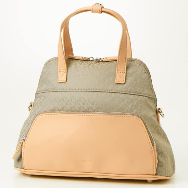 Isaac Monogram Jacquard Half Moon 2-Way Tote Bag, Women's, Brown (20)