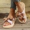 Fashion Multi-color Fashion Floral Bow Slippers   Summer Breathable Soft-soled Sandals