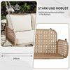 Hanging Swing Chair Wicker Double Seats Metal Chain Without Frame 320Kg Load Capacity Outdoor Garden Porch Patio Swing Lounge with Back Cushion