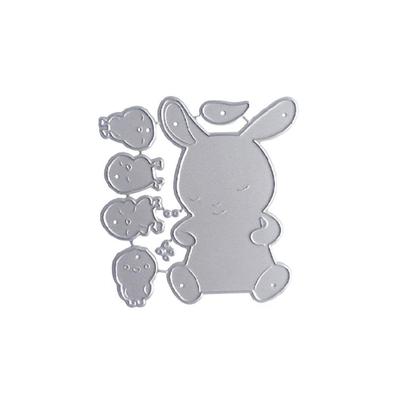 Bunnies Shape Cutting Dies Scrapbooking Stencils Carbon Steel Die Cut Templates for Card Making Packaging Decoration
