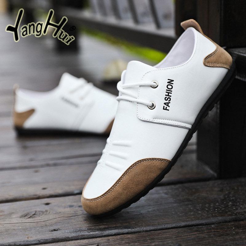 Модная мужская кожаная повседневная обувь весна-осень модная деловая повседневная — фото 6