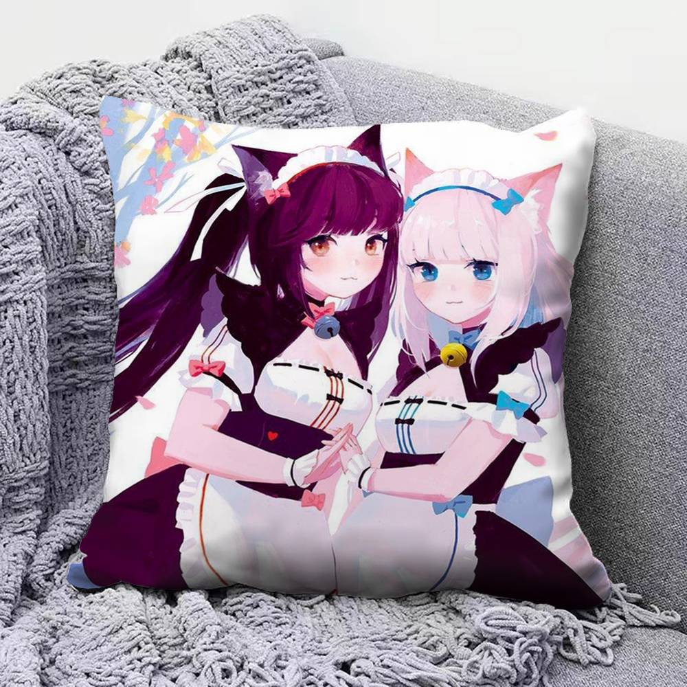 Nekopara Anime Girl Game  Home Sofa Cushion Covers and Aecorative Custom Pillow Covers