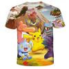 26 Hot-selling Summer Japanese Anime Pikachu 3D Quick-drying T-shirts, Plus Size Men's Clothing, Cute Children's Clothing