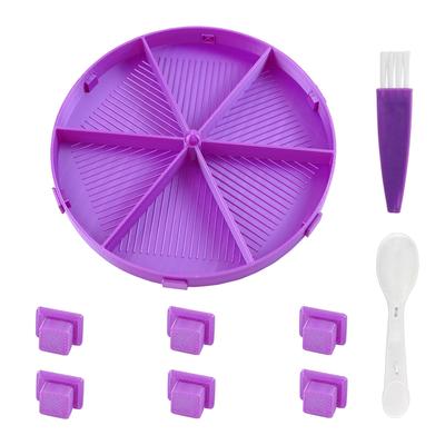 Bead Storage Box Fully Enclosed Embroidery Beading Plates Round-Shaped Beads Sorting Storage Tray Diamond Painting Tools