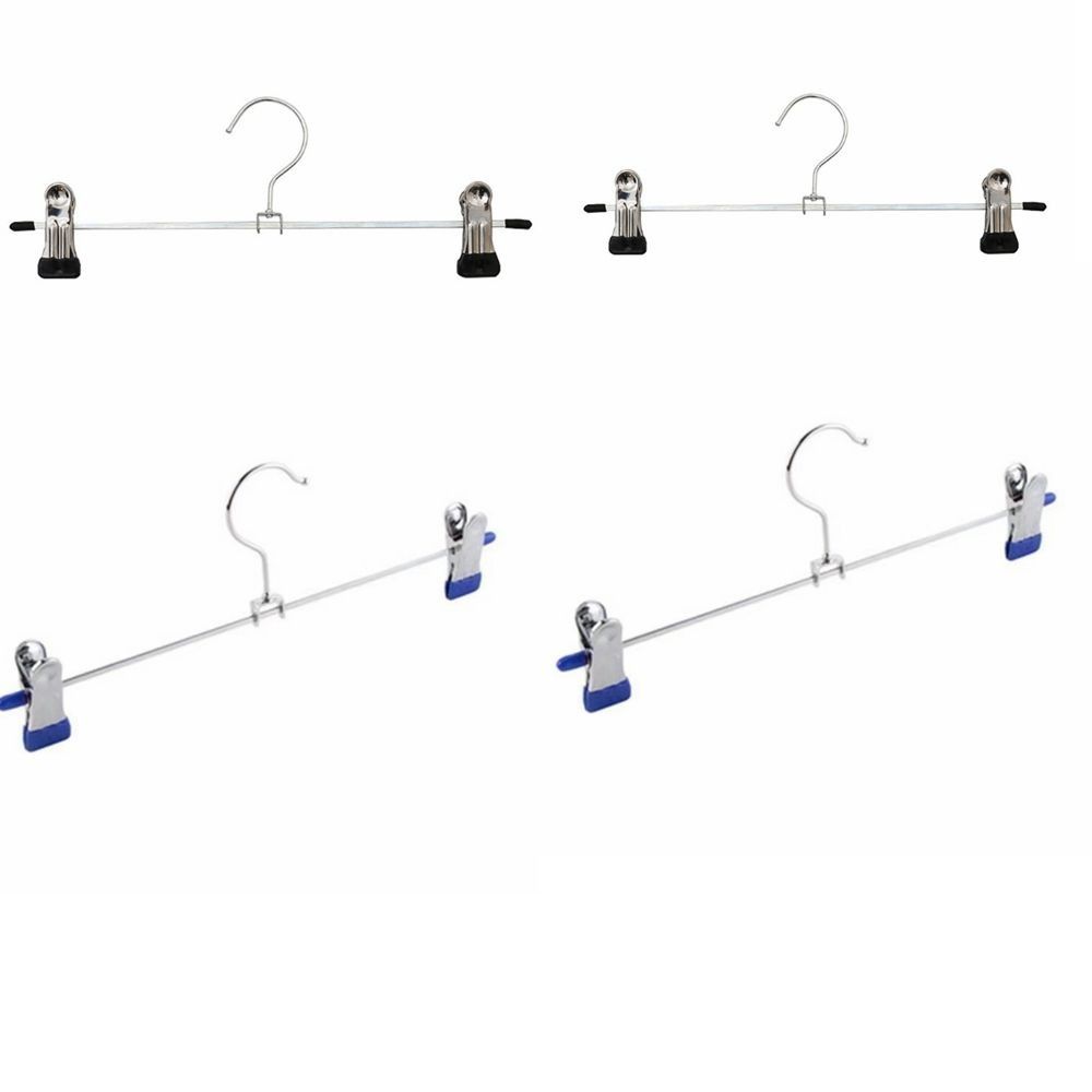 2pcs Space-Saving Pants Hangers Stainless Steel Underwear Hanger Portable Clothes Rack Dorm Use
