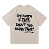 2026 Neu Die Erde ist flach Wusstest du das nicht T-Shirt Min Yoong Katze Unisex Damenbekleidung Hochwertige Kleidung Baumwoll-T-Shirts Oberteile