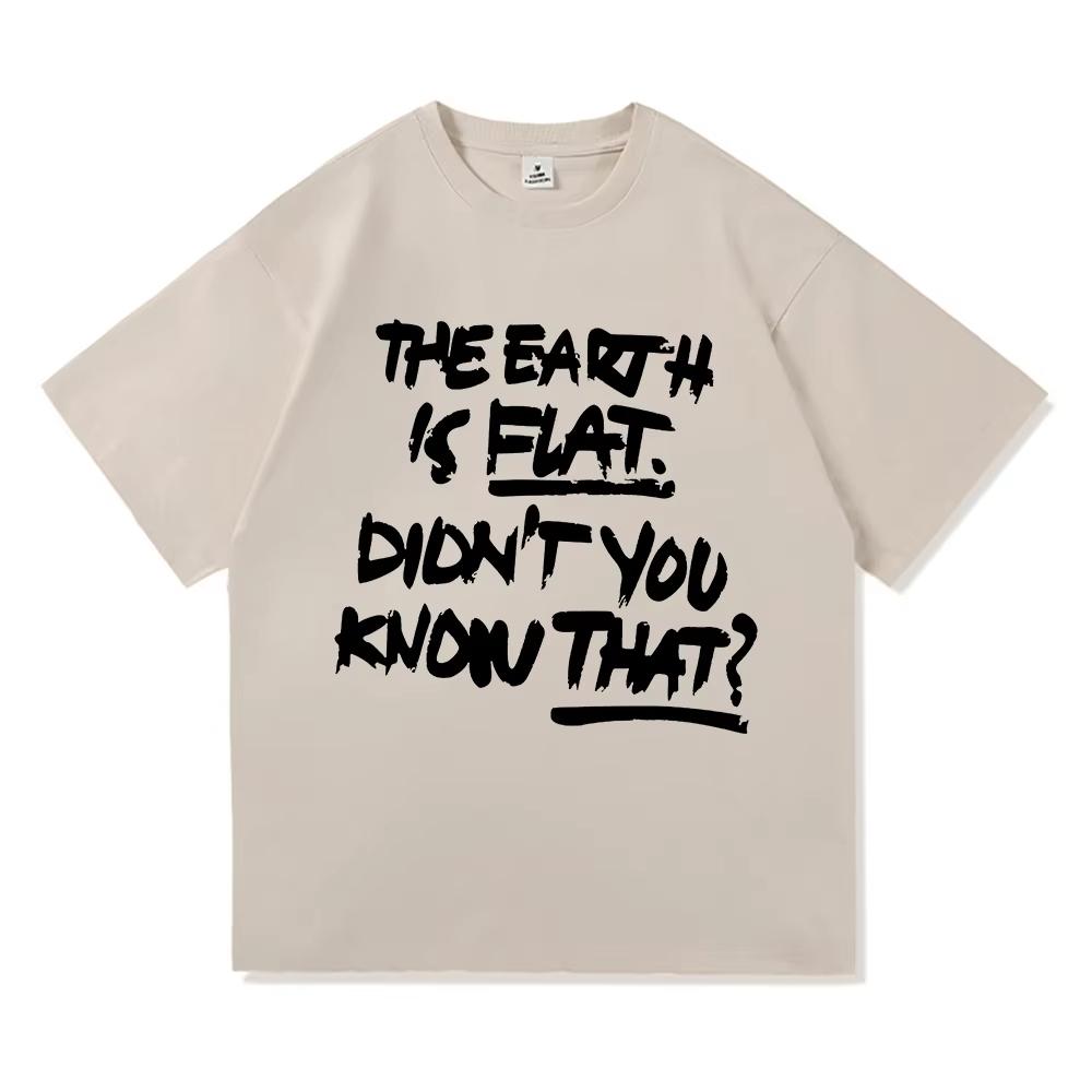 2026 Neu Die Erde ist flach Wusstest du das nicht T-Shirt Min Yoong Katze Unisex Damenbekleidung Hochwertige Kleidung Baumwoll-T-Shirts Oberteile