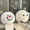 GOWKE Smile Face Adhesive Toilet Paper Holder