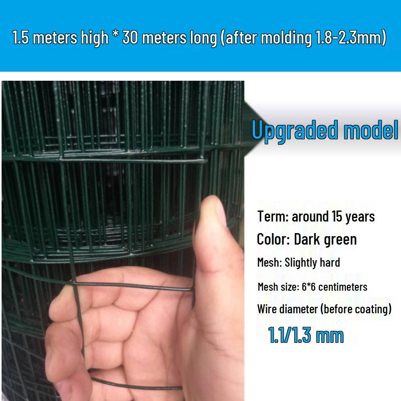 Rustproof Green Plastic-Coated Mesh Wire Fence for Chicken Enclosure