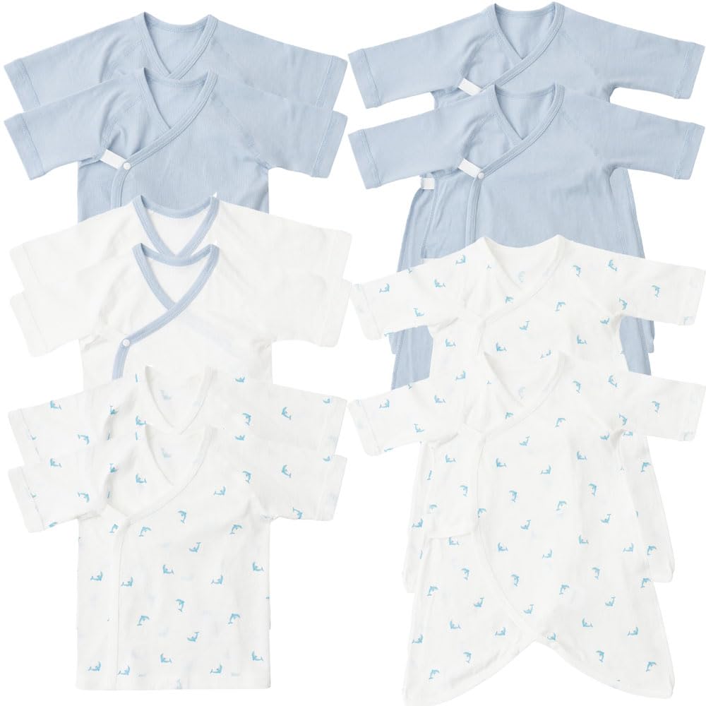 

набор шорты 4 комбинации Новорожденный ребенок ребенок дельфин [Iris Plaza] 10 штук (6 маек, майки) майки, майки, одежда, (синий)