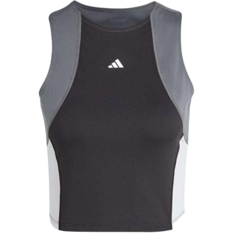 Adidas Techfit Color Block Тренировочный укороченный топ Женские топы Черный IK7916 M