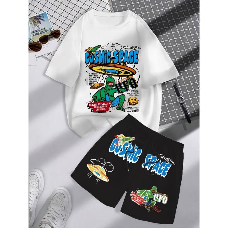 

Men s suit short sleeve T-shirt and shorts XL