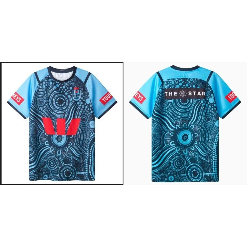 Neues australisches blaues Trainingsshirt, blaues Herren-Rugbyshirt, schnelltrocknendes atmungsaktives Freizeit-Sportbekleidung 3dt XXXL braun