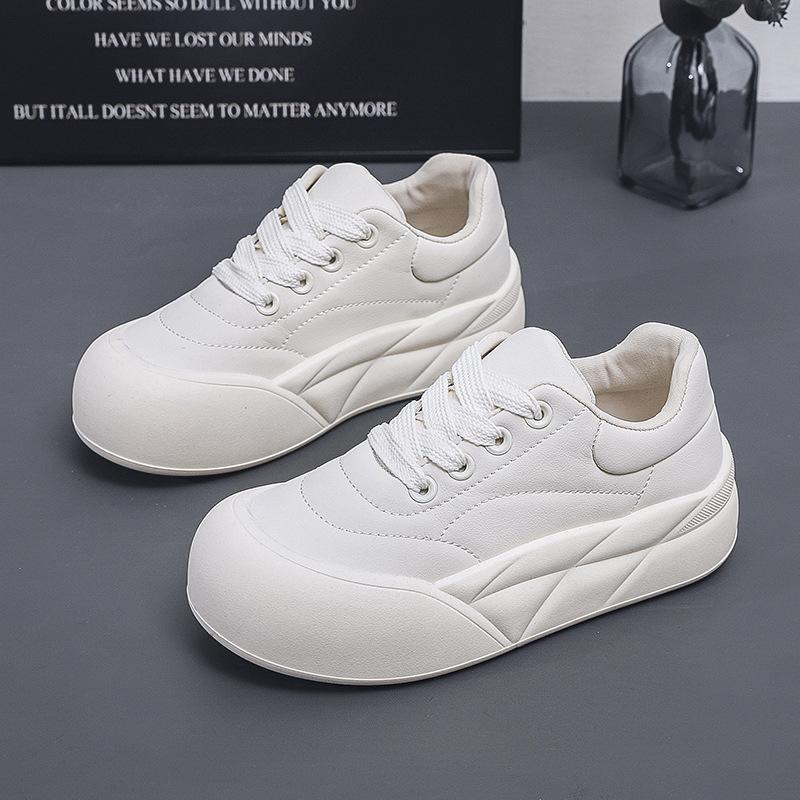 Bread Shoes Women's 2025 Autumn New Student Korean Version Ins Trendy Versatile Platform Single Shoes Spring and Autumn Casual Shoes BR993