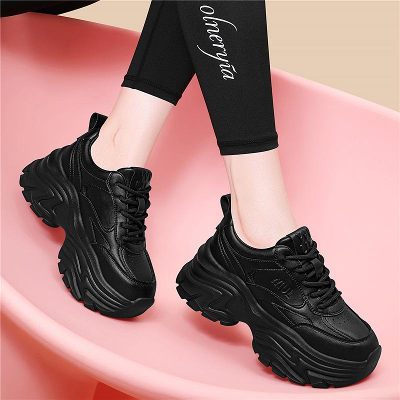 

Autumn heightening dad shoes women s explosion thick-soled small sports and leisure little white shoes 36