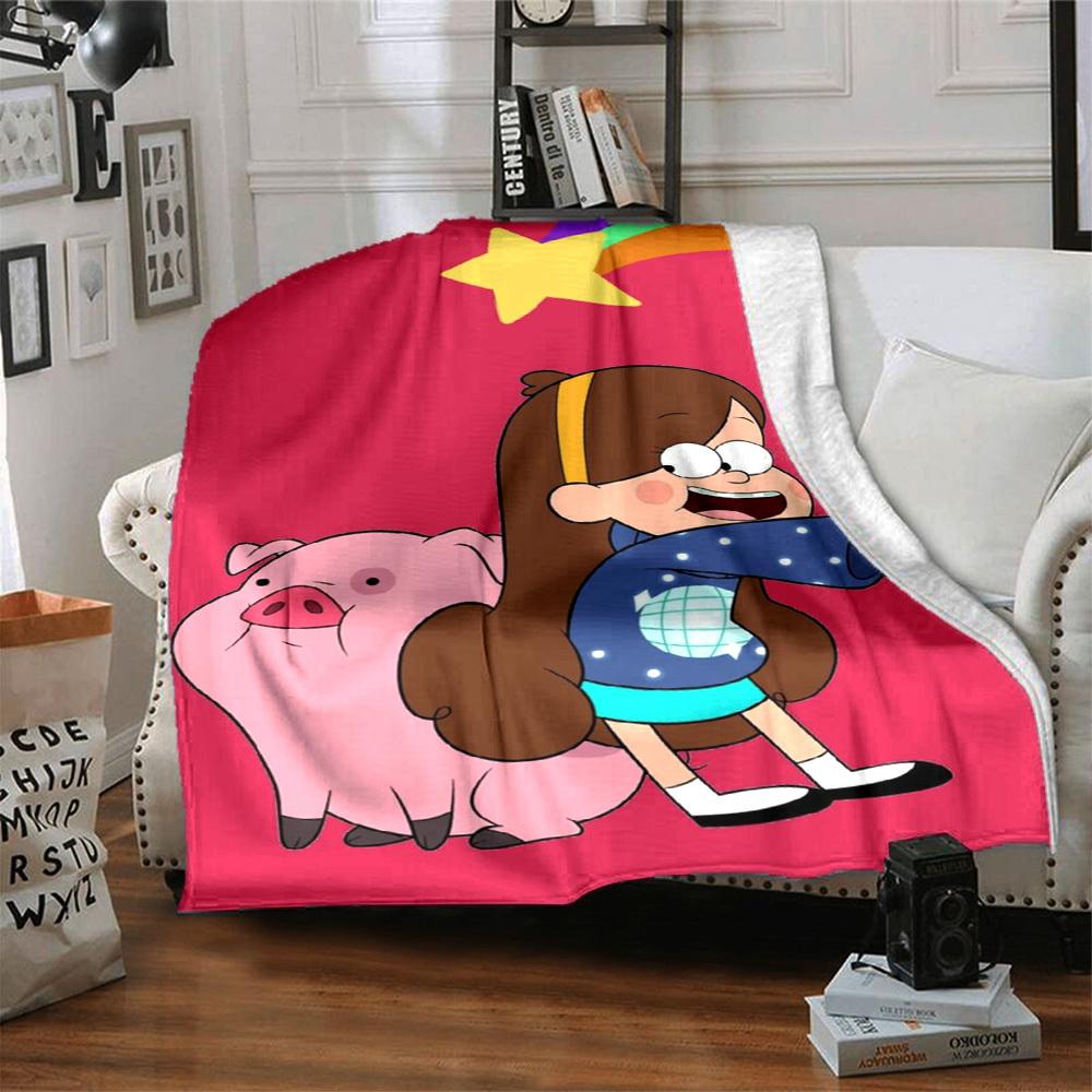 1 Stück Gravity Falls Kuscheldruck Decke - Leichte Warme Flanell Überwurfdecke Für Sofa, Bett, Wohnzimmer, Büro, Outdoor Reisen 70