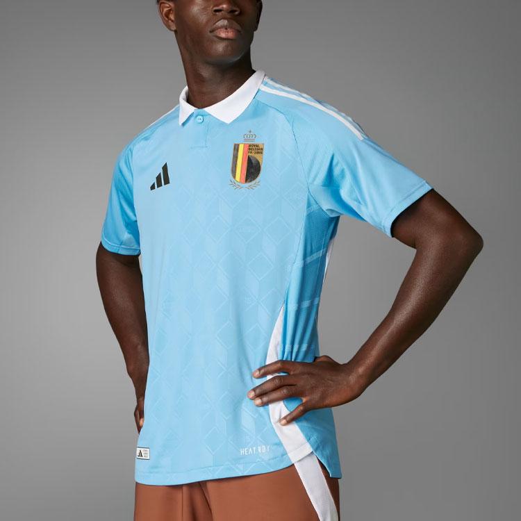 Adidas Belgium 2024 Away Authentic Jersey Men Jersey Blue IQ0776