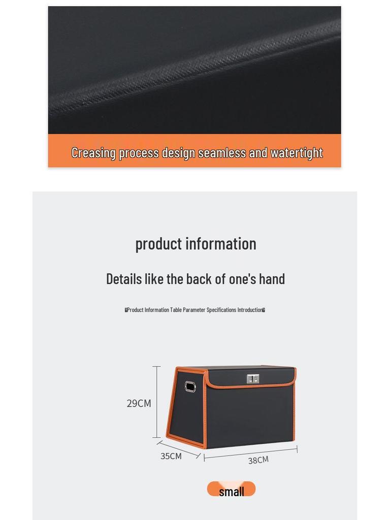 Foldable Car Trunk Organizer - Large Capacity Flip-Top Storage Box