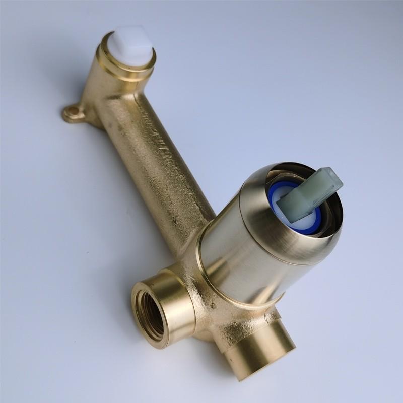 Concealed Basin Faucet Wall Mounted Hot and Cold Mixer Solid Brass 360 Swivel Spout Bathroom Water Tap