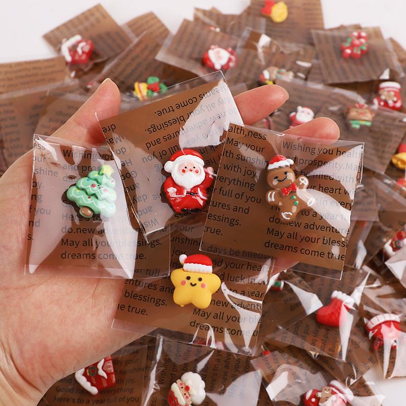 10/20Pcs Mixed Resin Christmas Fridge Magnets Cartoon Santa Claus Snowman Tree Magnet New Year Gifts Christmas Home Decoration