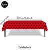 Red Black Polka Dot Party Supplies Ladybug Theme Tableware Plates Cups Napkins Balloon Kids Girl Birthday Decoration Baby Shower