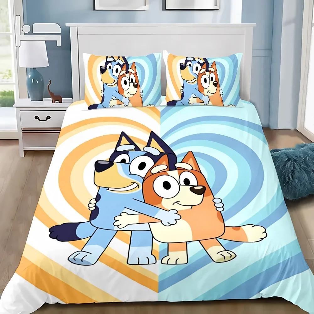 Niestandardowa Kreskówka B-Blueys Bandit Chilli Poszwa na Kołdrę Poszewka na Poduszkę Zestaw Pościeli Dorosły Chłopiec Dziewczynka Sypialnia Dzieci Pojedynczy Podwójny