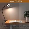 Lampe de Bureau - Non spécifié - Modèle à Pince - 48 LED - 3 Modes d’Éclairage - 10 Niveaux de Luminosité Noir YYV