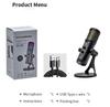 ZX-776 Professional Streaming Microphone with Touch Panel RGB Atmosphere Light for Live Gaming Streaming Podcast Recording