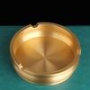 Brass Ashtray – 3.5in Durable Polished Gold Finish, Elegant Anti-Rust Design for Home, Office, or Gift