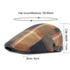 Mens Beret Hats Vintage Flat Newsboy Hat Adjustable Cabbie Gatsby Cap Unisex Driving Hunting Hat Casual Peaked Cap